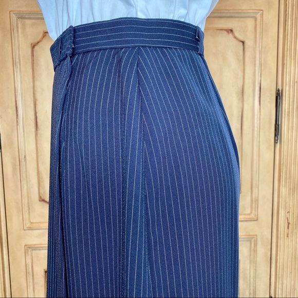 Vintage 70’s/80’s Alex Colman Pinstripe Wrap Skirt - Picture 5 of 14